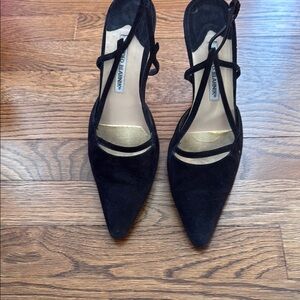 Monolo Blahnik Elegant Black Women's Shoes